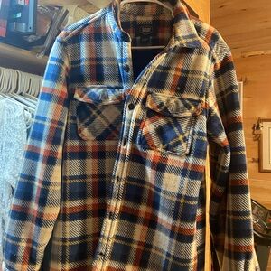 Plaid Flannel Jacket - Blue, Red, and White